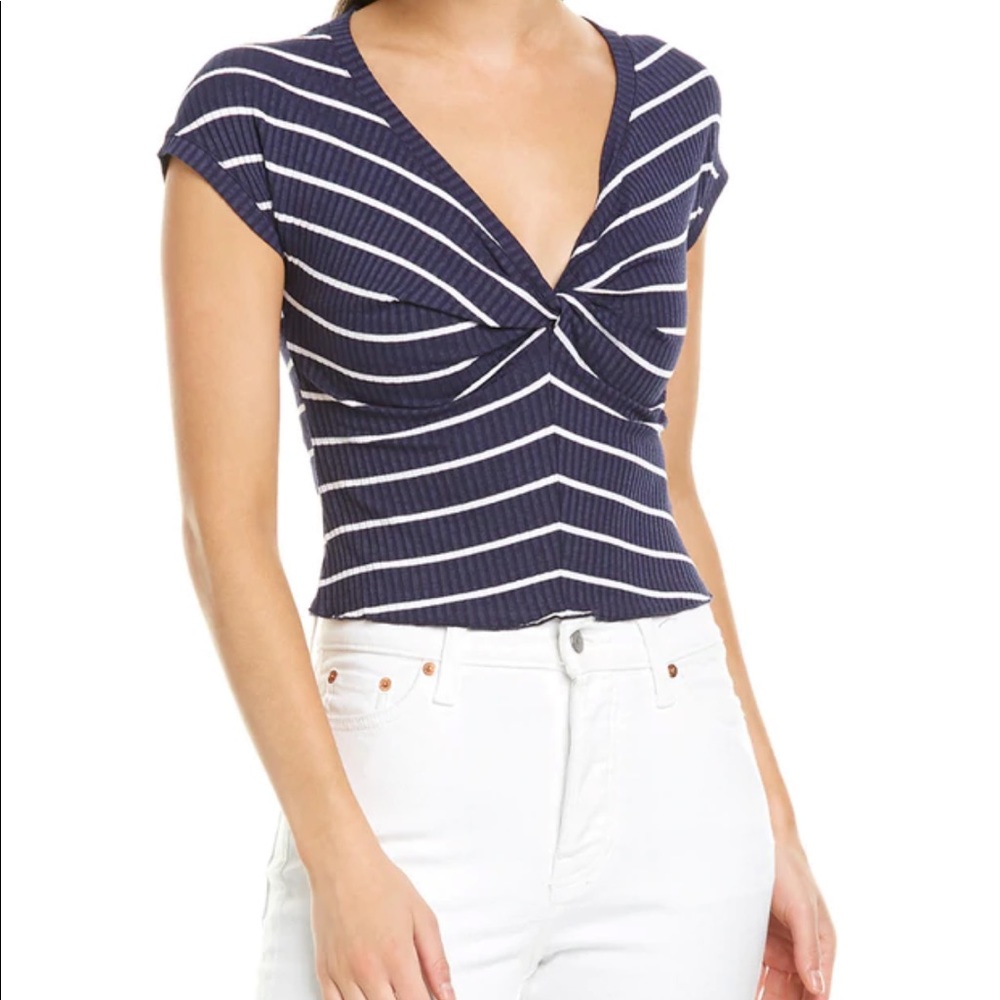Sabina striped crop top by ALC size small